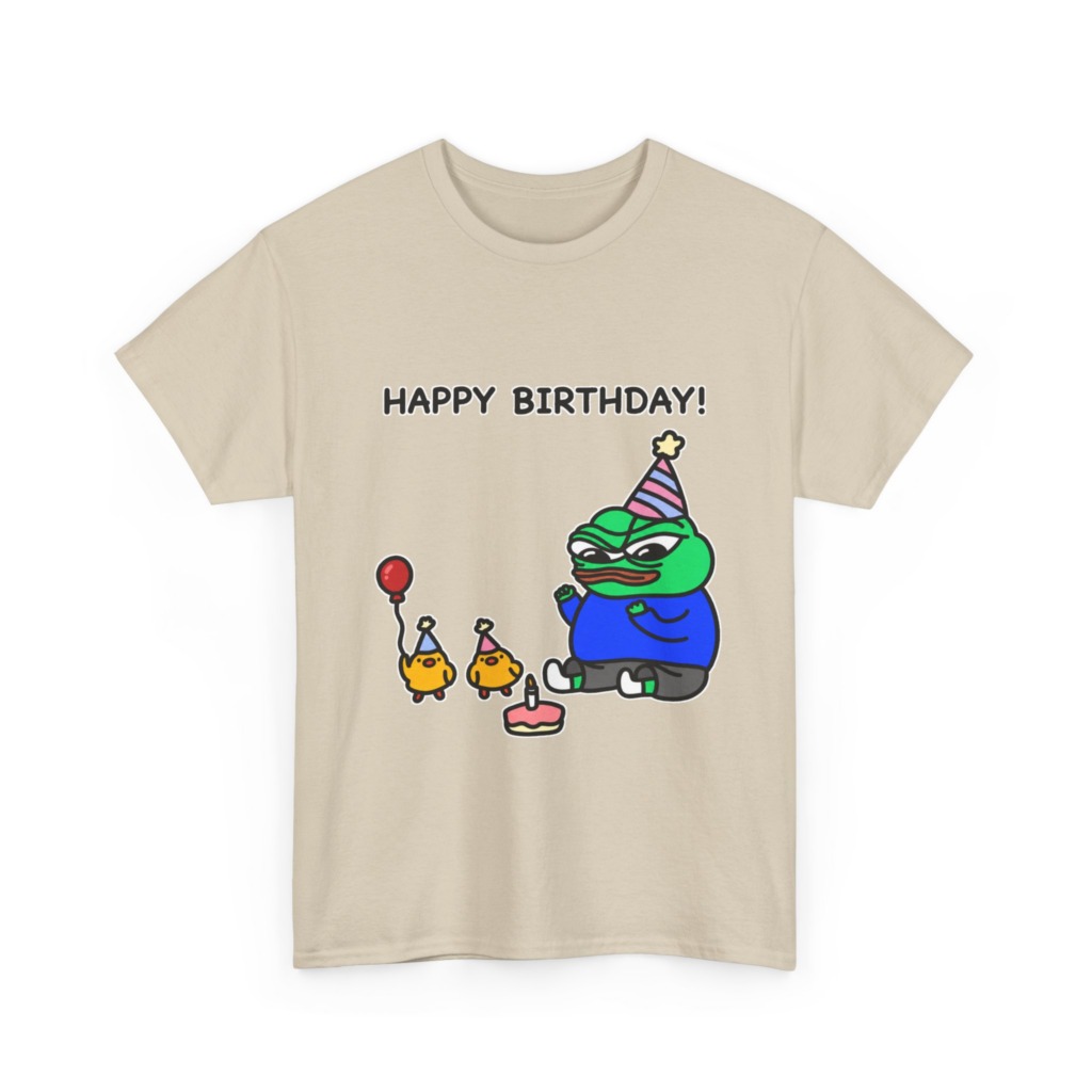 Happy Birthday Pepe Frog Party Graphic T-Shirt