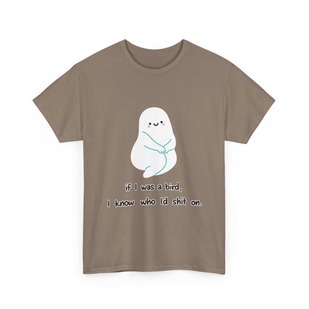 Playful Ghost 'If I Was a Bird' Quote T-Shirt