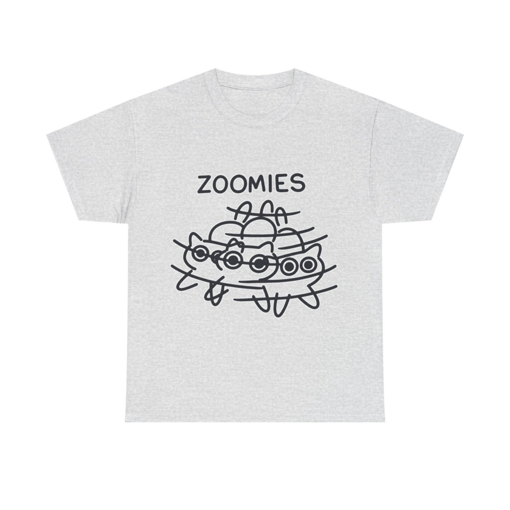 T-Shirt: Zoomies Energetic Cats Graphic