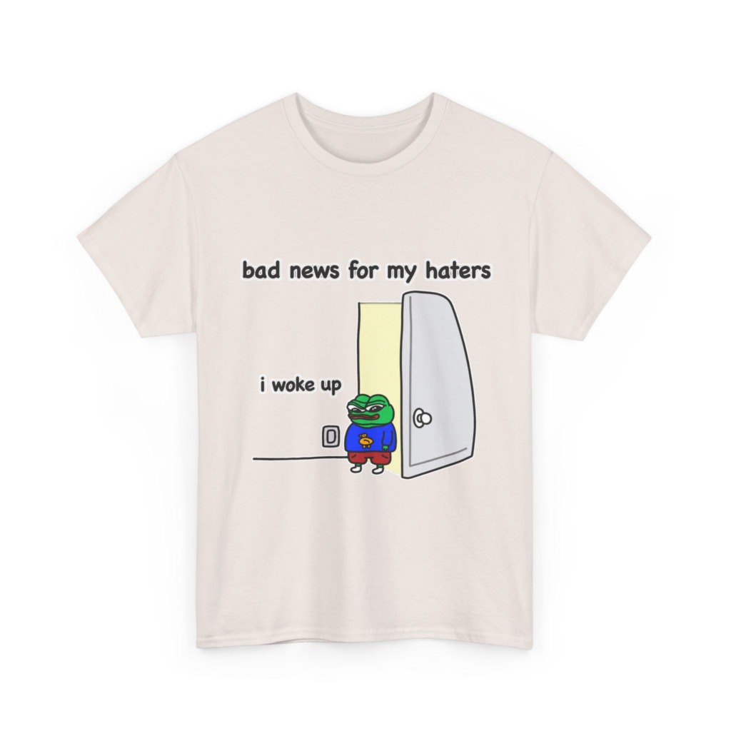Pepe "I Woke Up Haters" Meme T-Shirt