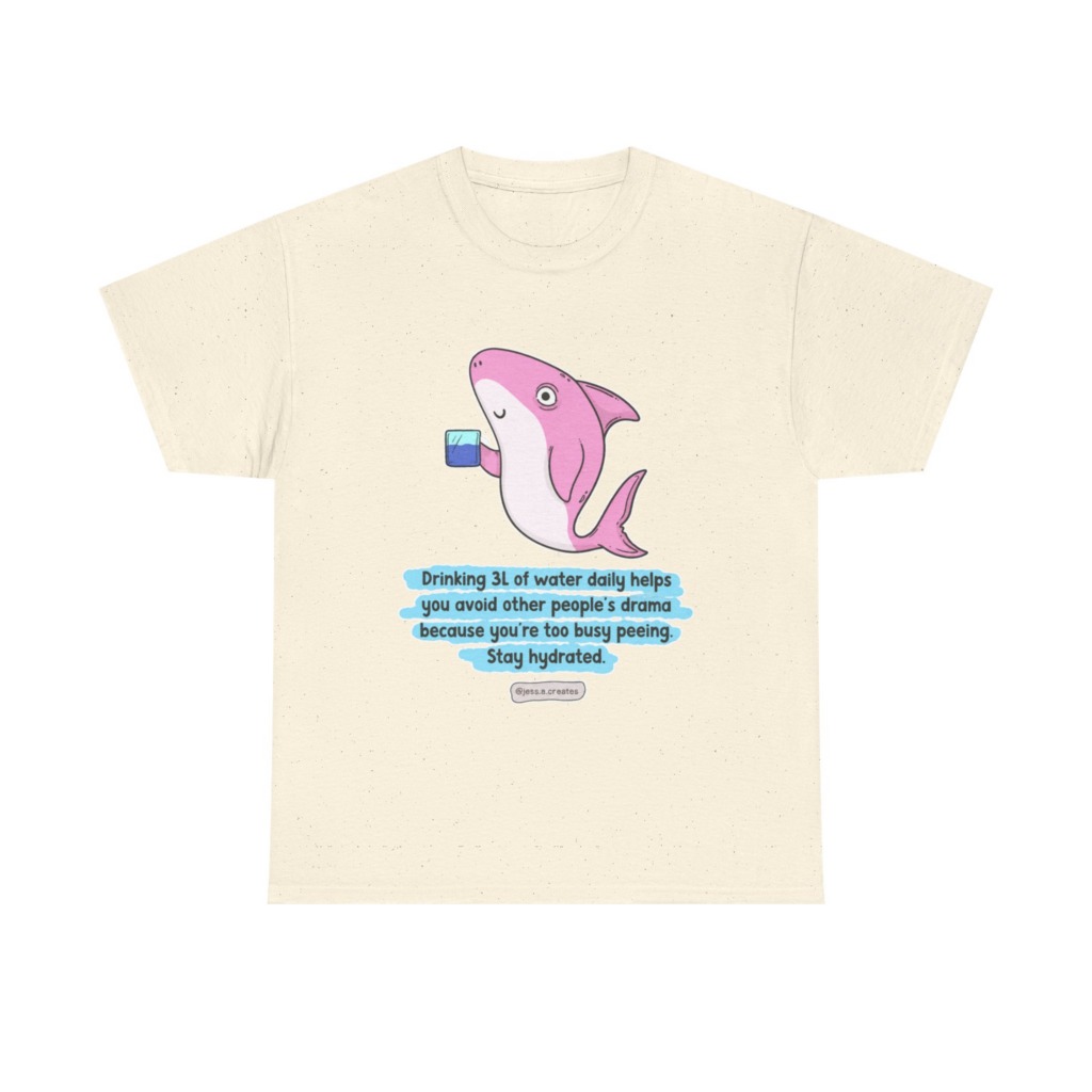 Pink Hydrated Shark Graphic Tee