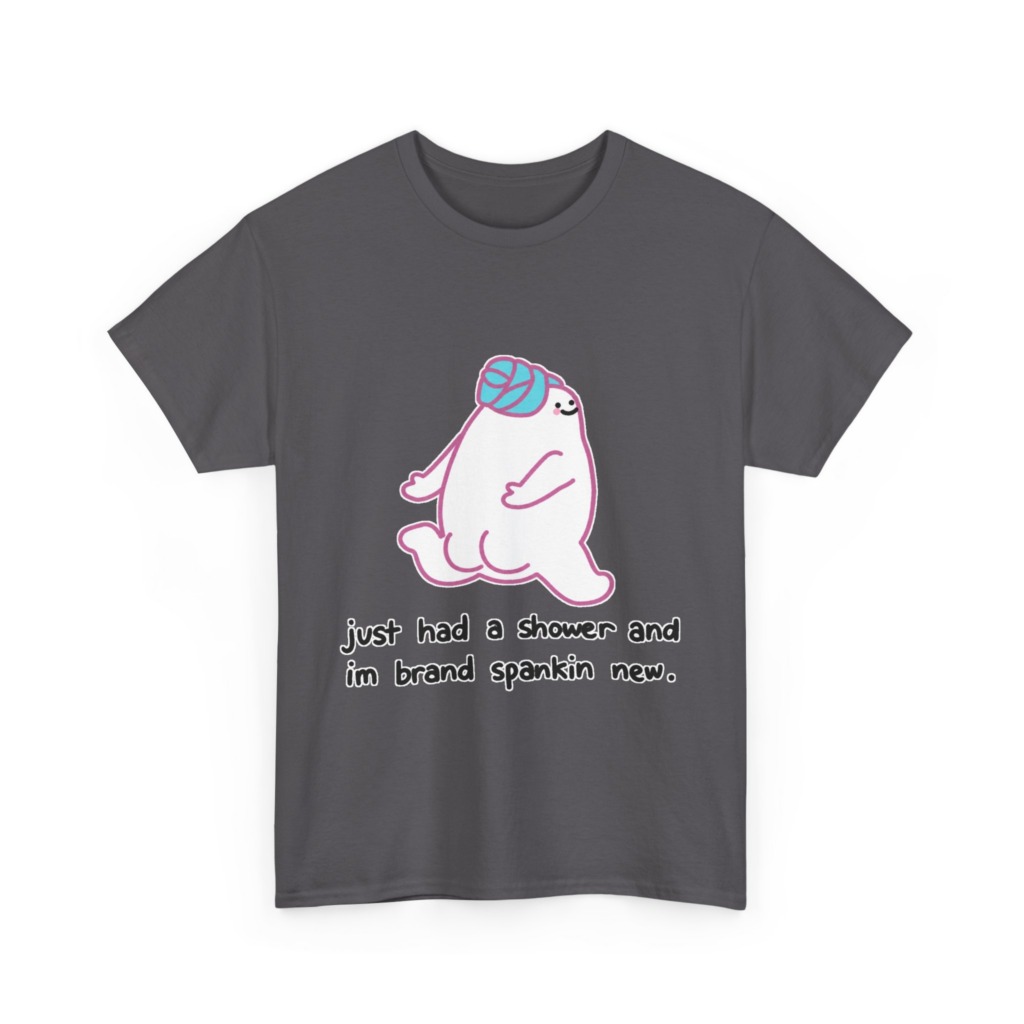 T-Shirt: Shower Blob 'Brand Spankin' New' Graphic