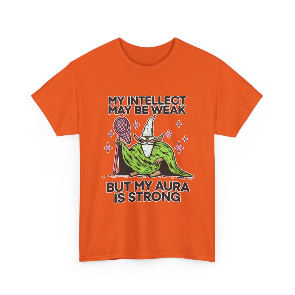 Intellect Weak Aura Strong Wizard Graphic T-Shirt