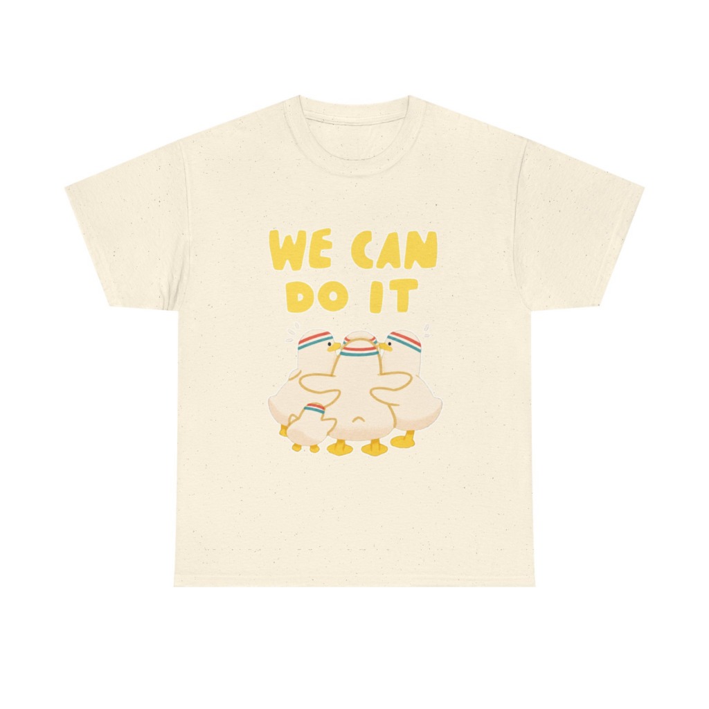 White 'We Can Do It' Duckling Huddle Graphic Tee