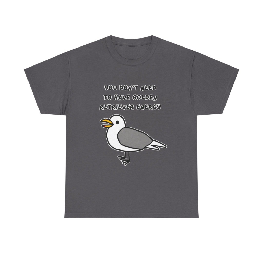 Seagull 'Golden Retriever Energy' Graphic T-Shirt
