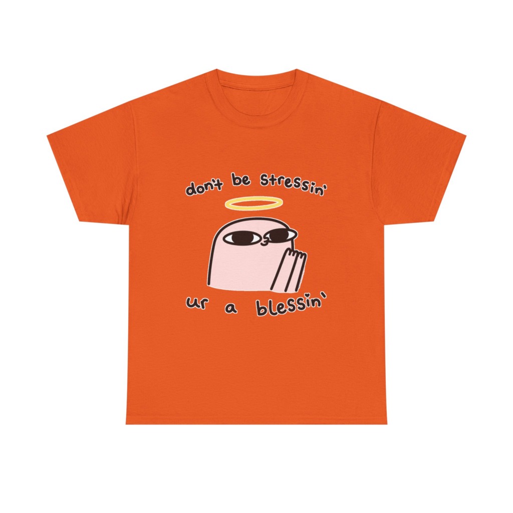 White Halo Blob 'Don't Be Stressin'' Graphic Tee