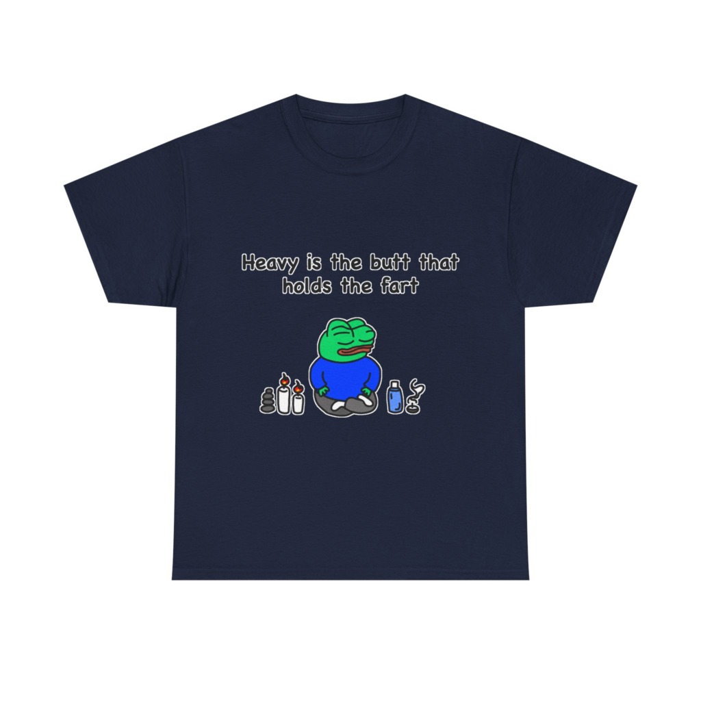 T-Shirt: Meditating Pepe Frog 'Heavy is the Butt'