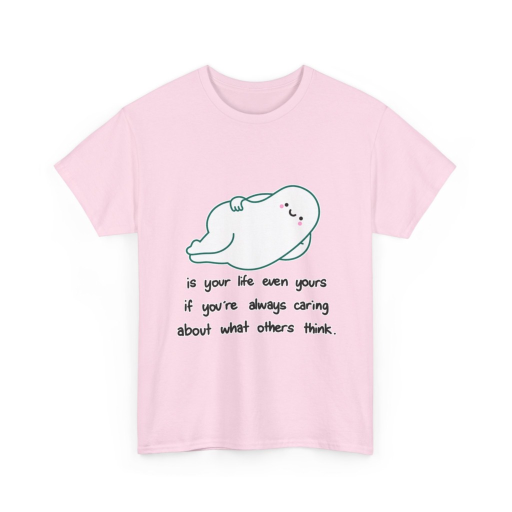 White 'Life Is Yours' Blob Graphic T-Shirt