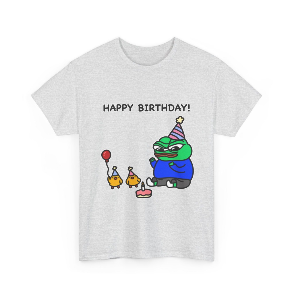Happy Birthday Pepe Frog Party Graphic T-Shirt
