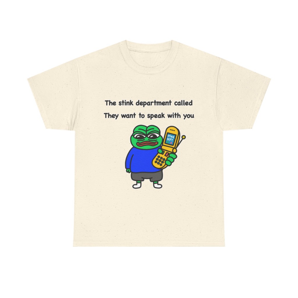 T-Shirt: Pepe Frog 'Stink Department' Call Graphic