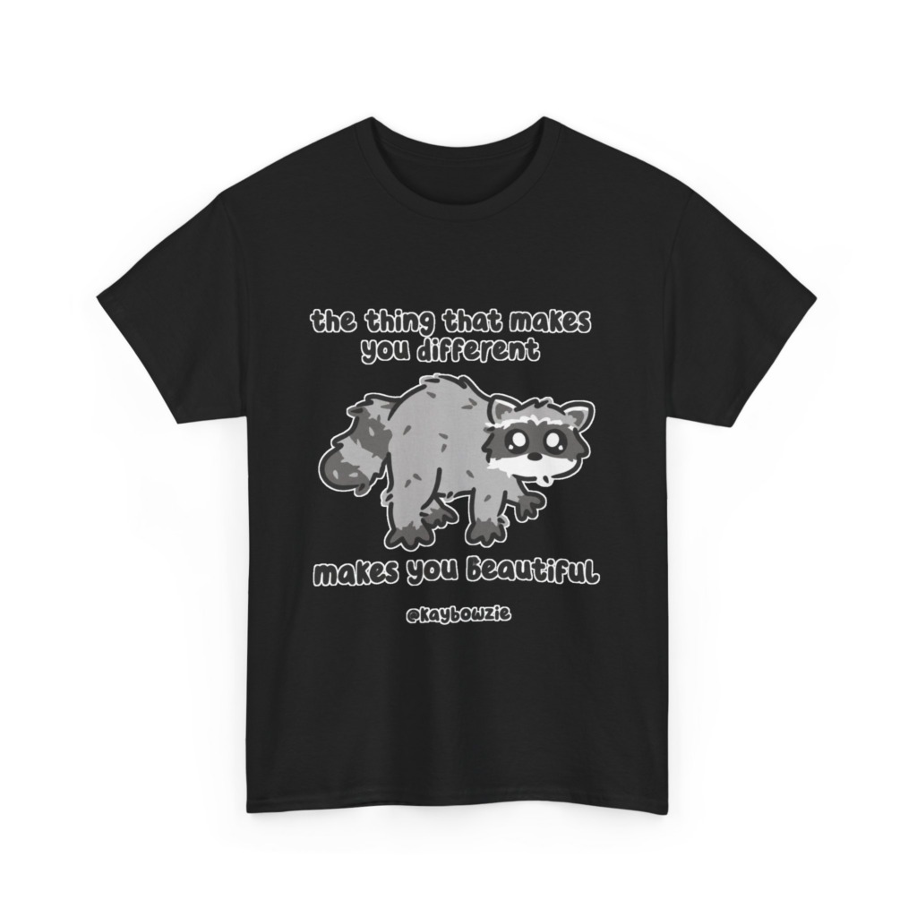 Raccoon 'Different Makes You Beautiful' Graphic Tee