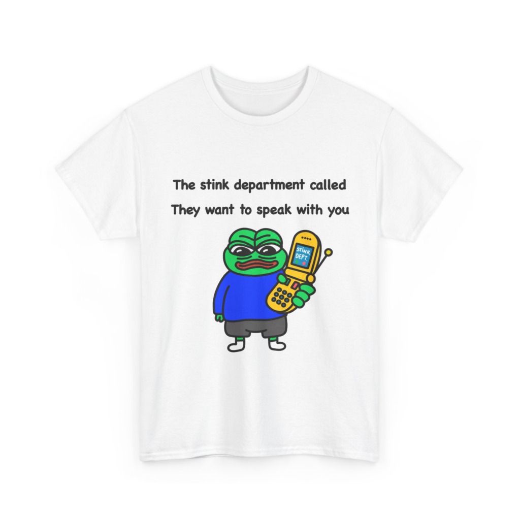 T-Shirt: Pepe Frog 'Stink Department' Call Graphic
