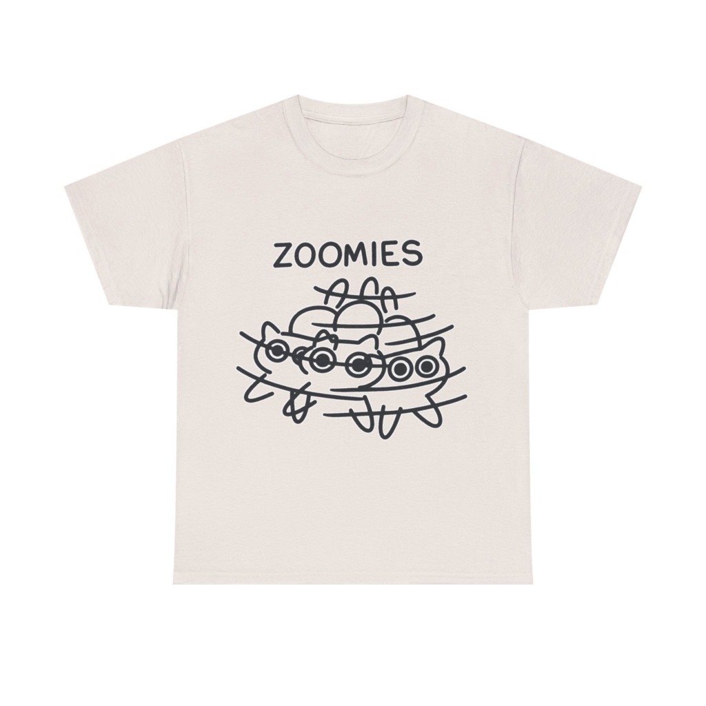 T-Shirt: Zoomies Energetic Cats Graphic