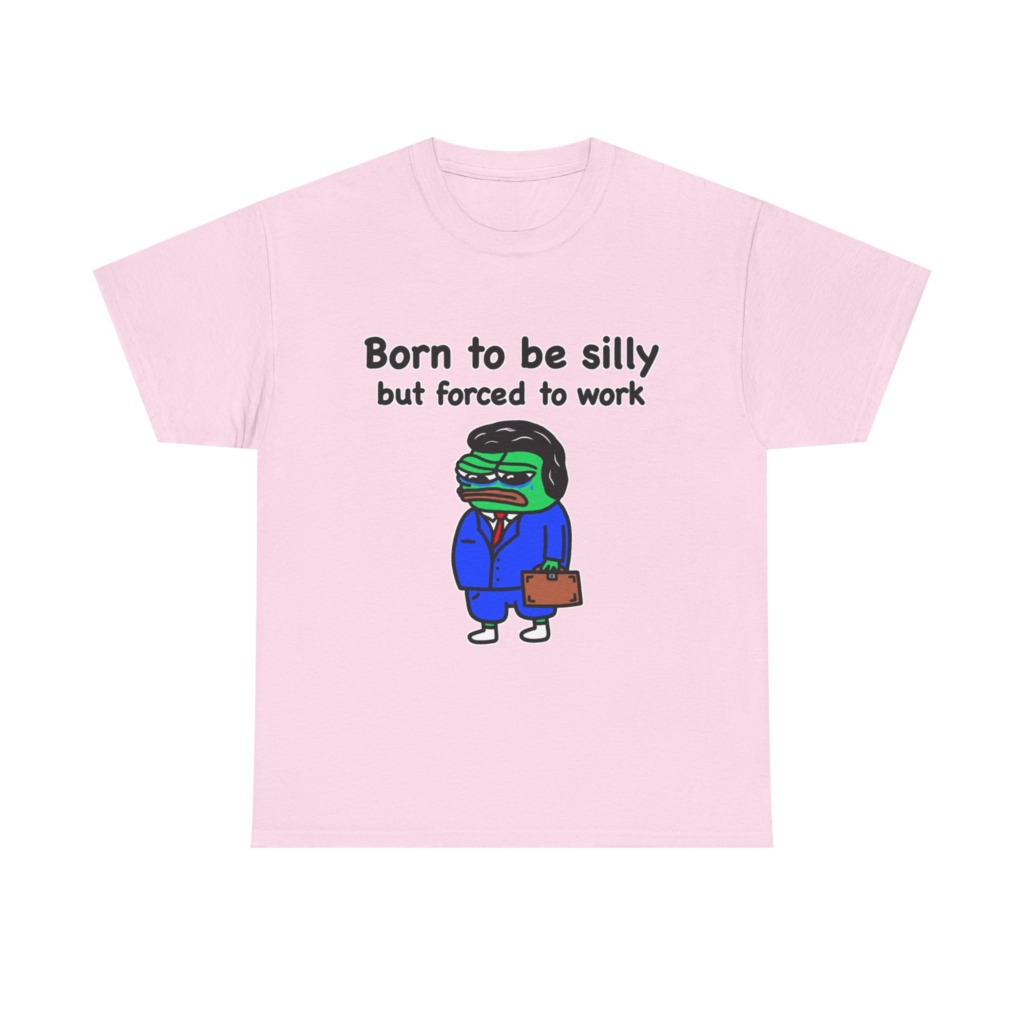 T-Shirt: Born to Be Silly Business Frog Graphic