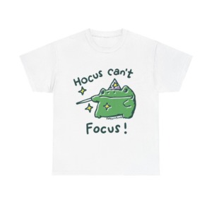 "Hocus Can't Focus!" Wizard Frog T-Shirt