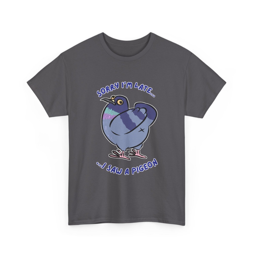 Pigeon 'Sorry I'm Late' Graphic T-Shirt