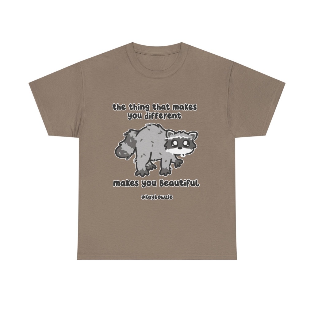 Raccoon 'Different Makes You Beautiful' Graphic Tee