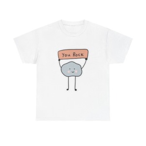 T-Shirt with Cute "You Rock" Cartoon Rock Design