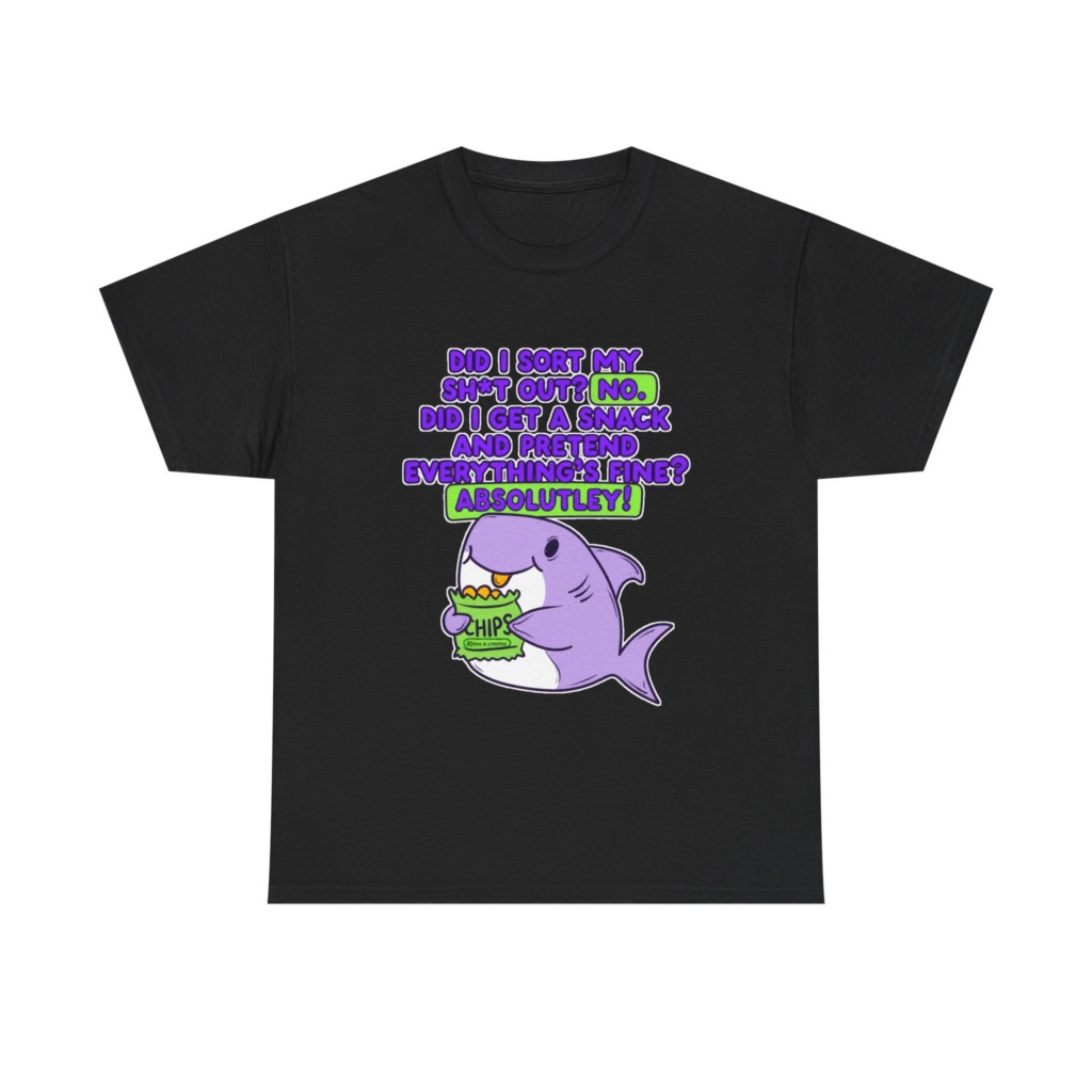 T-Shirt: Shark Eating Chips Funny Quote