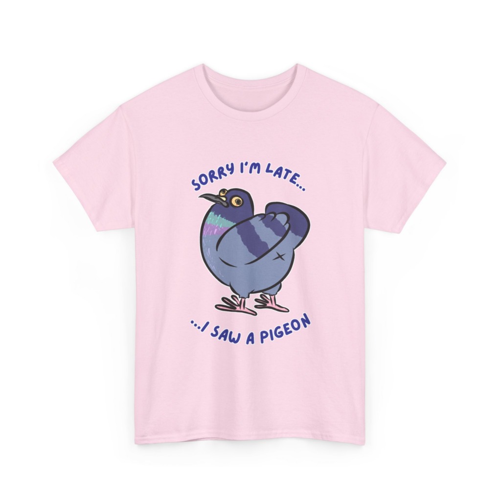 Pigeon 'Sorry I'm Late' Graphic T-Shirt
