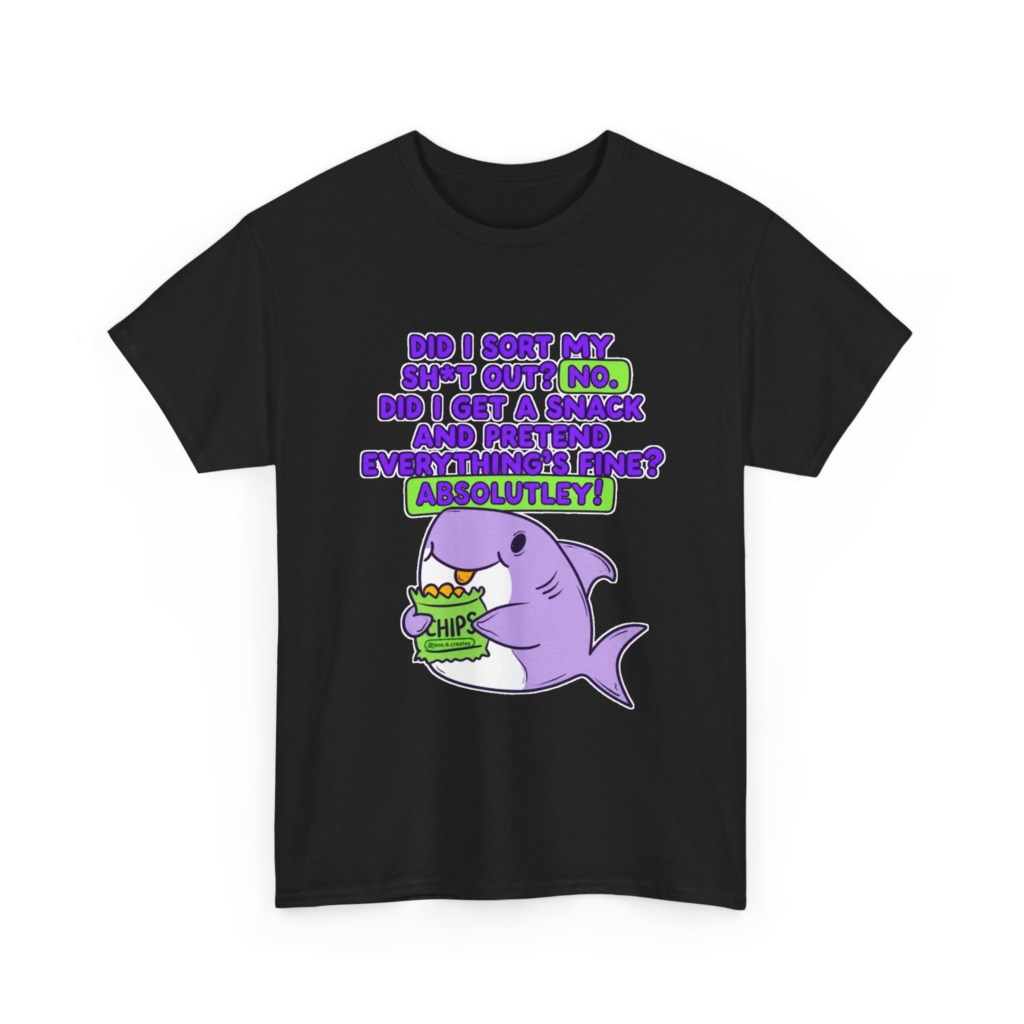 T-Shirt: Shark Eating Chips Funny Quote