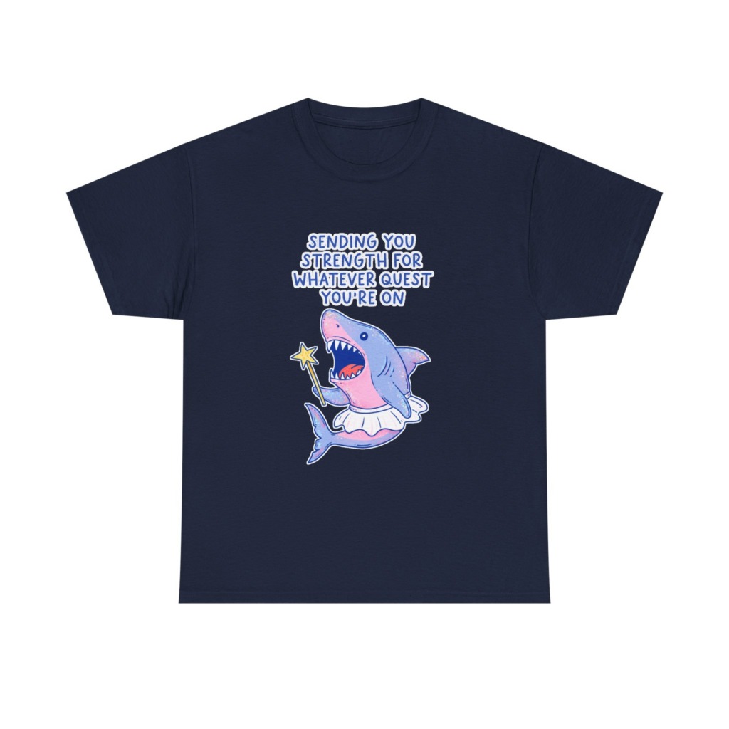 T-Shirt: Fairy Ballerina Shark Strength Quote