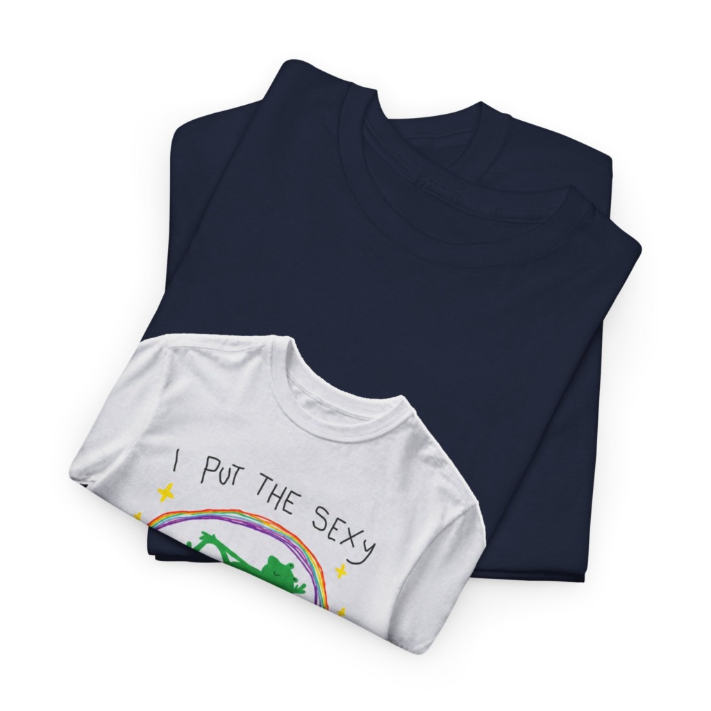 White 'I Put The Sexy In Dyslexia' Frog T-Shirt