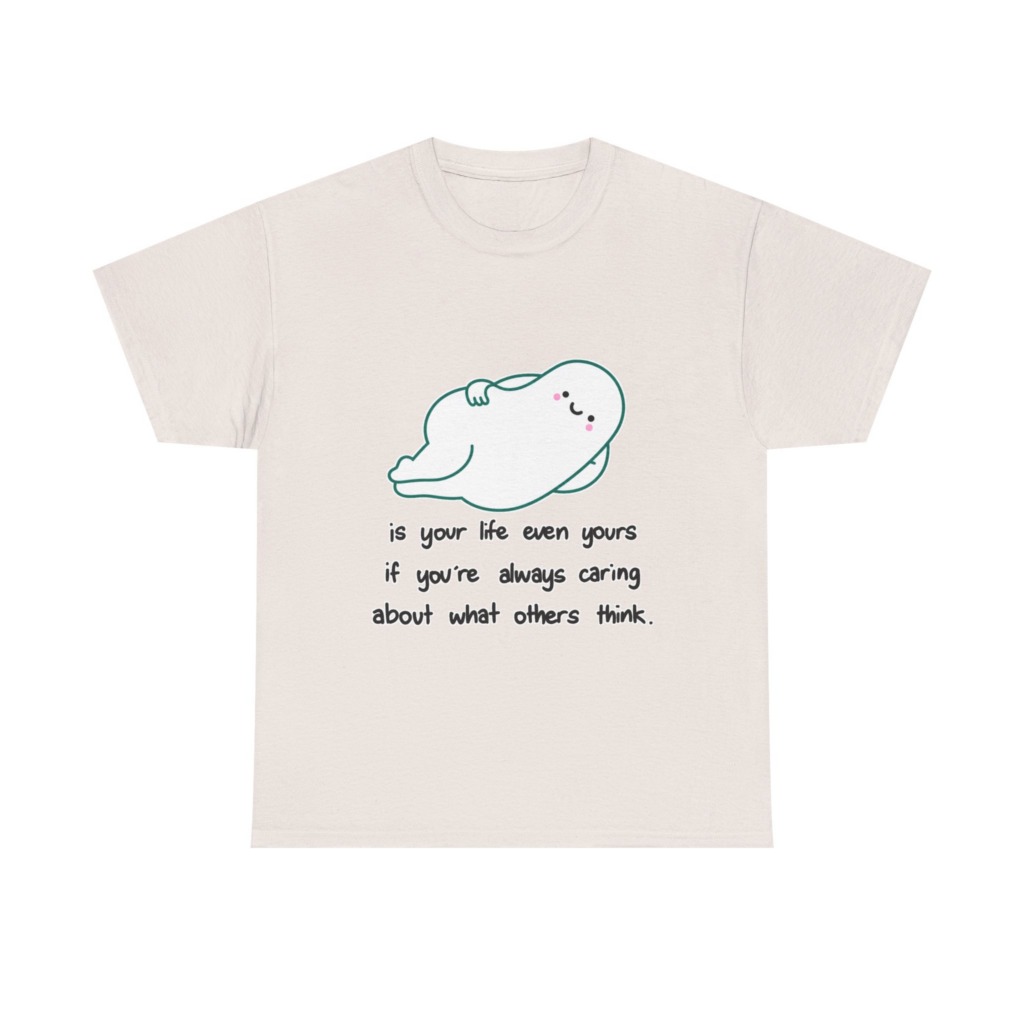 White 'Life Is Yours' Blob Graphic T-Shirt