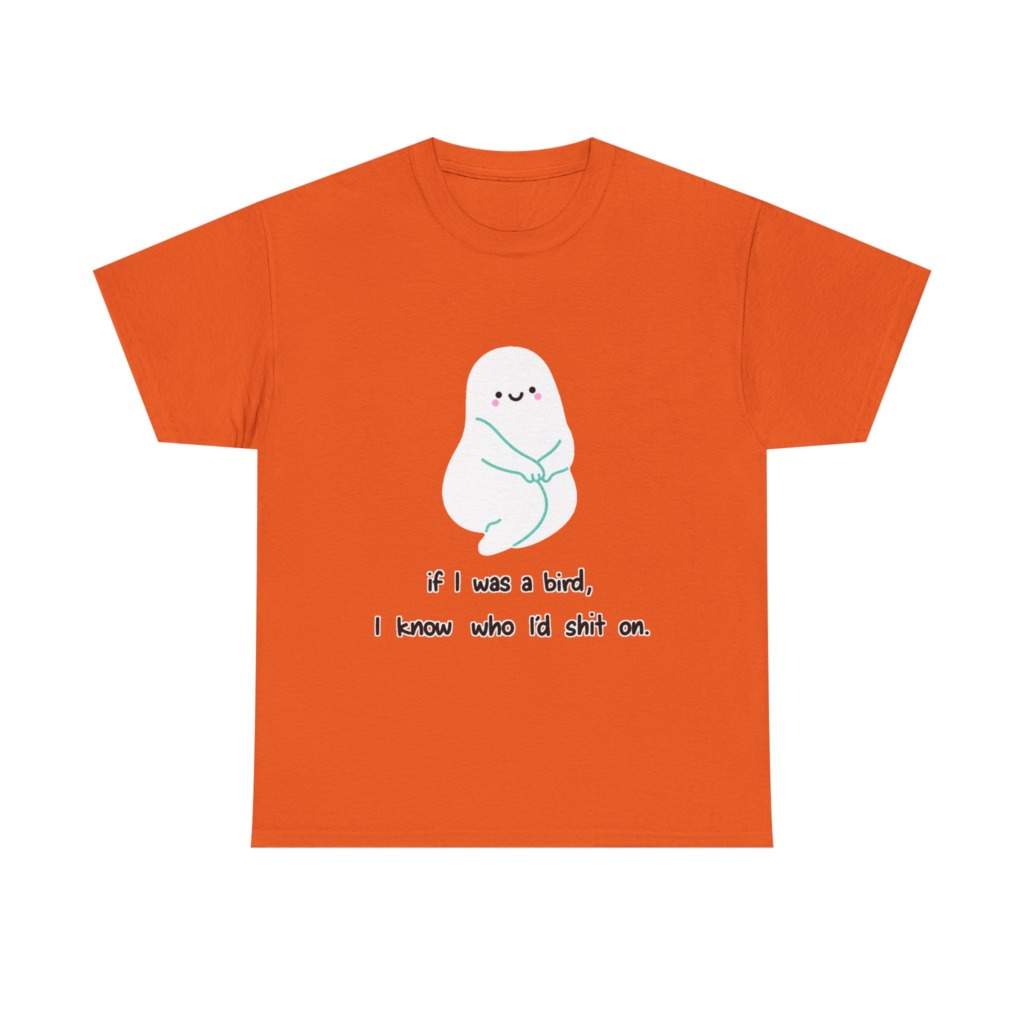 Playful Ghost 'If I Was a Bird' Quote T-Shirt