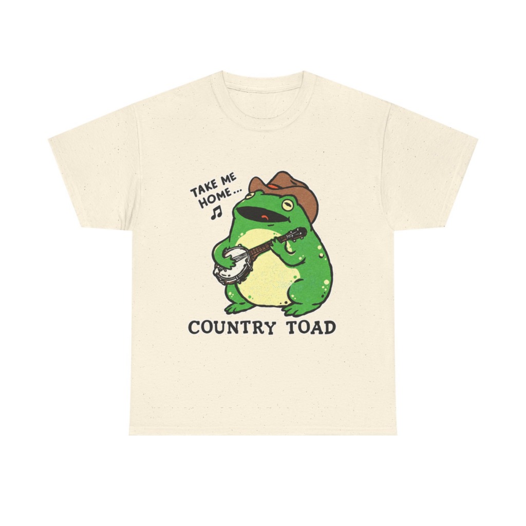 Country Toad Banjo Frog Graphic T-Shirt