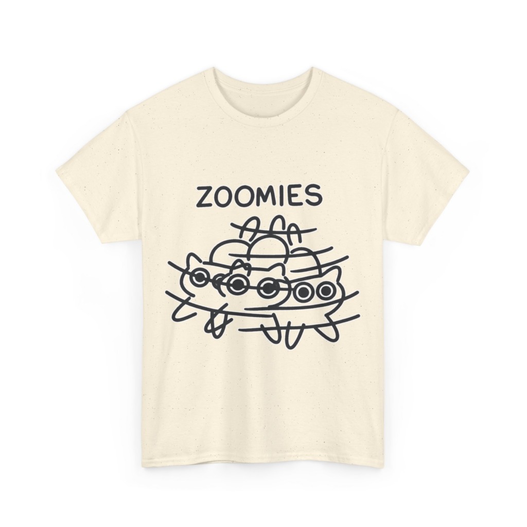 T-Shirt: Zoomies Energetic Cats Graphic