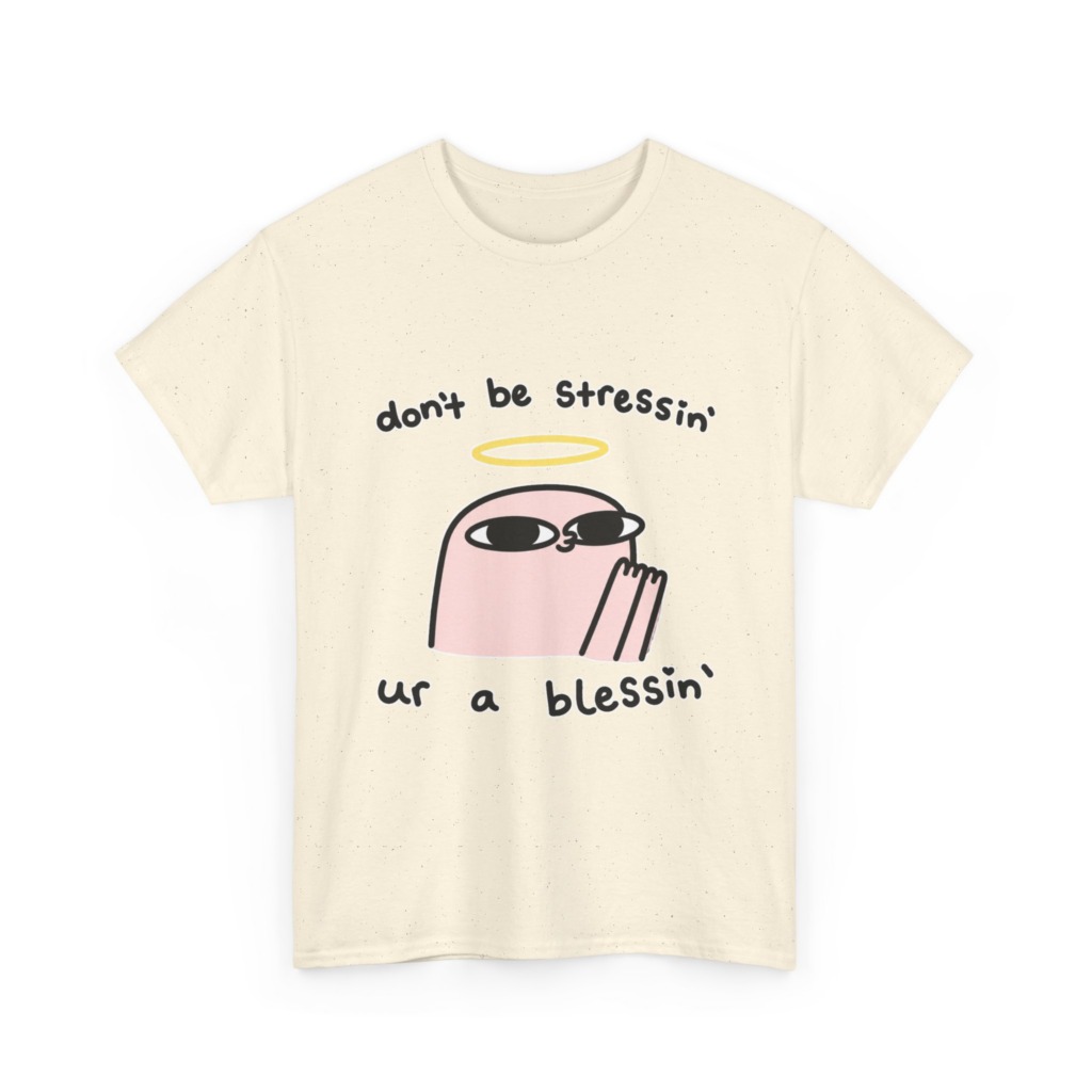 White Halo Blob 'Don't Be Stressin'' Graphic Tee