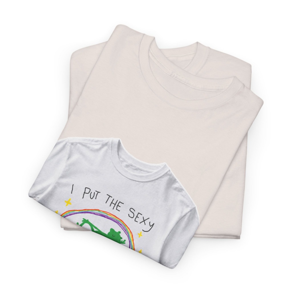 White 'I Put The Sexy In Dyslexia' Frog T-Shirt