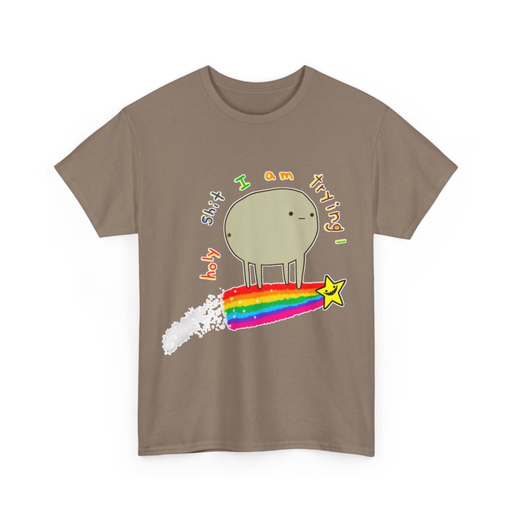 'I Am Trying' Blob Rainbow Graphic Tee