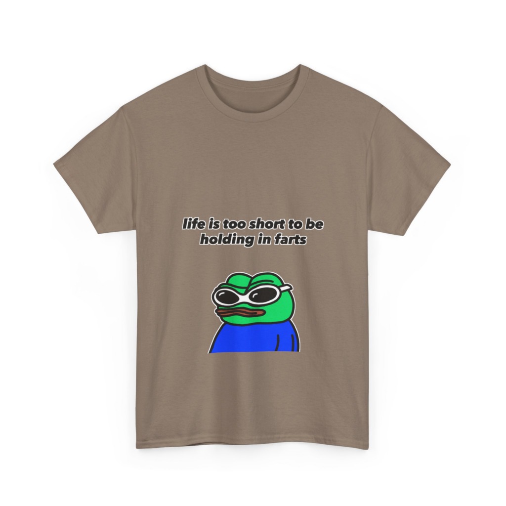 T-shirt: Pepe Frog 'Life's Too Short' Graphic Tee