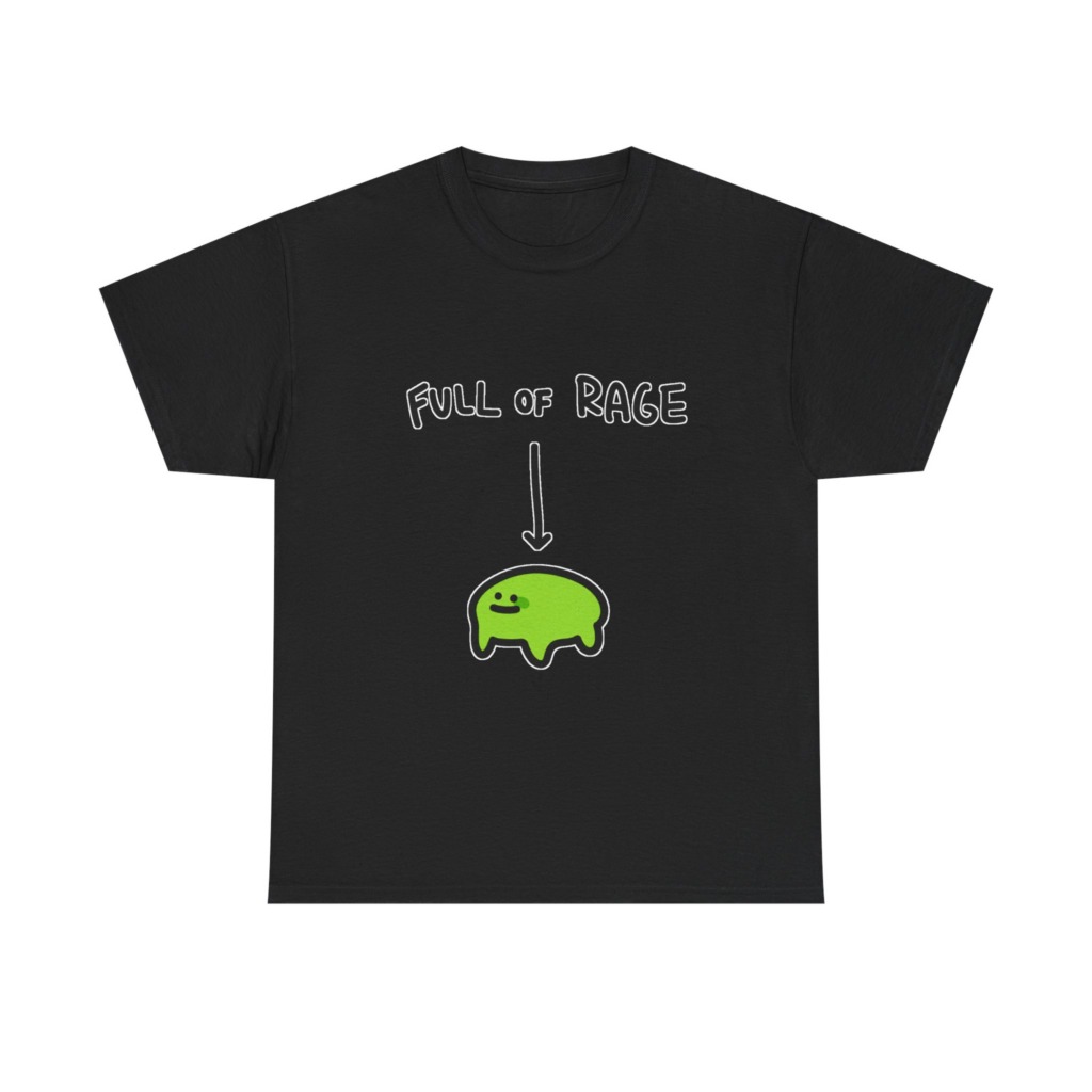 White Full Of Rage Happy Blob T-Shirt