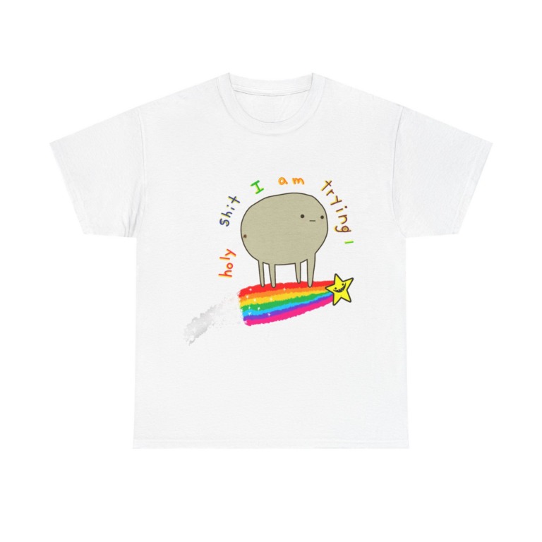 'I Am Trying' Blob Rainbow Graphic Tee