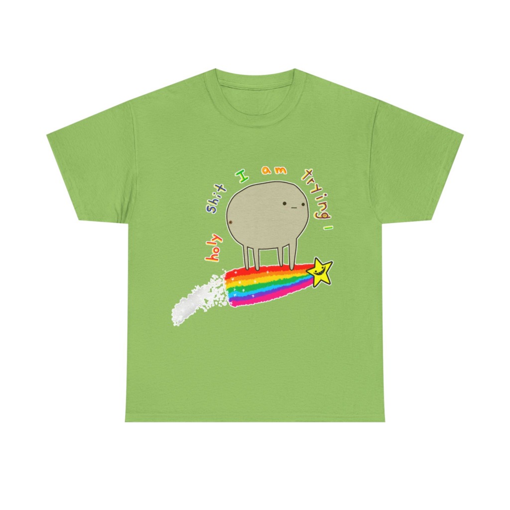 'I Am Trying' Blob Rainbow Graphic Tee