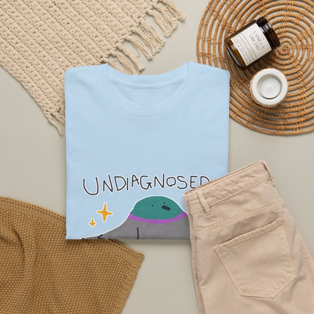 T-Shirt with Pigeon 'Undiagnosed' Graphic