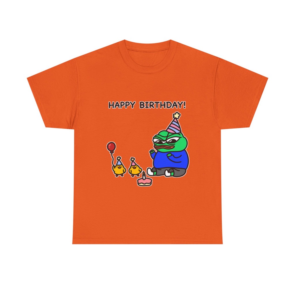 Happy Birthday Pepe Frog Party Graphic T-Shirt