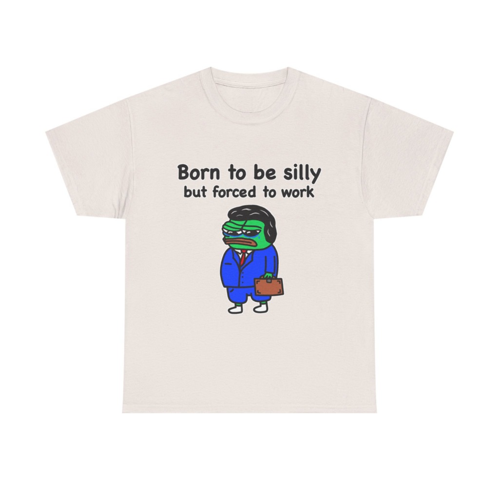 T-Shirt: Born to Be Silly Business Frog Graphic