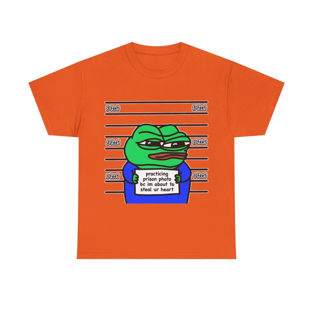 T-Shirt: Pepe Frog 'Steal Your Heart' Mugshot