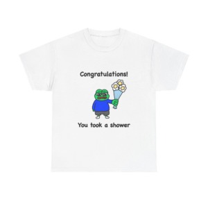 Pepe the Frog Shower Celebration Graphic T-Shirt