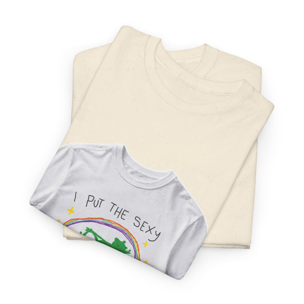 White 'I Put The Sexy In Dyslexia' Frog T-Shirt