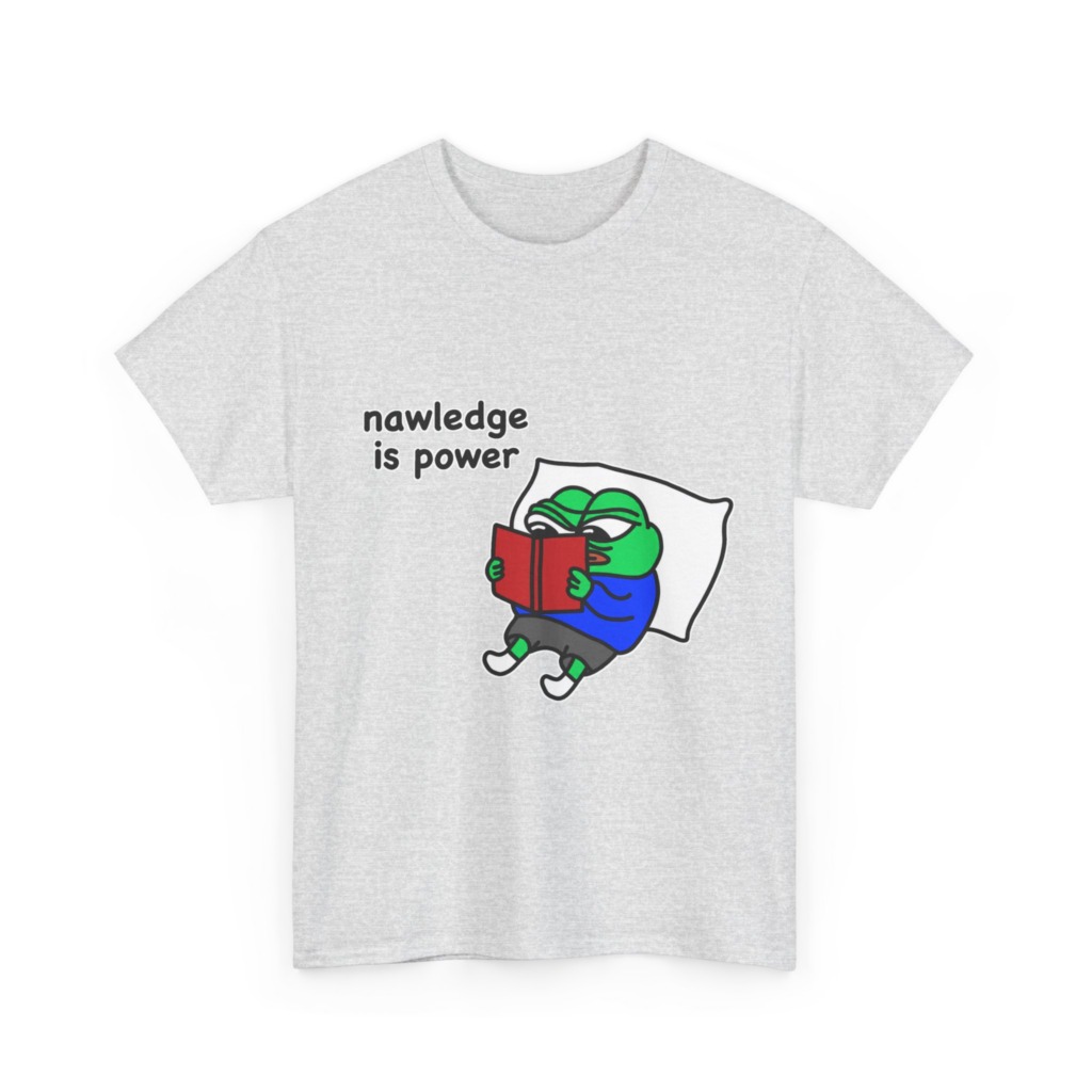 Pepe Frog 'Nawledge is Power' Graphic T-Shirt