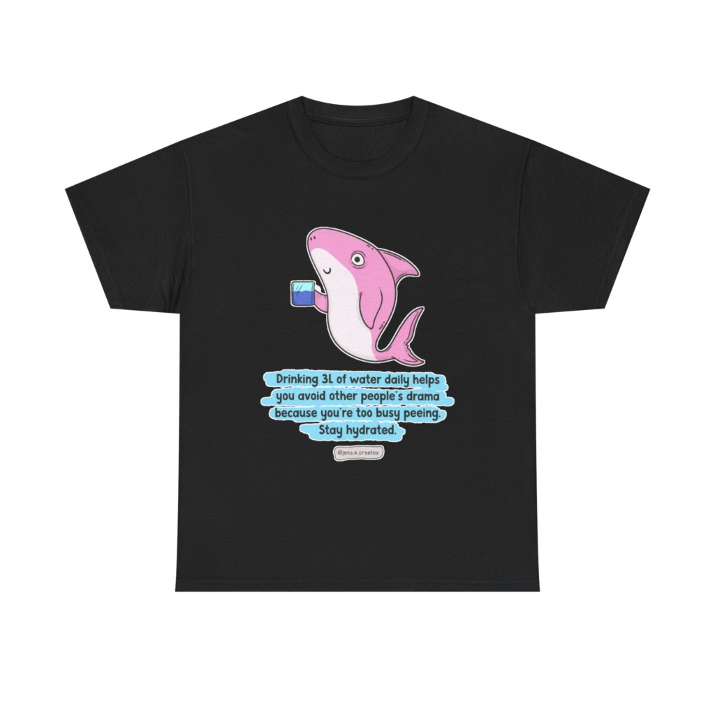 Pink Hydrated Shark Graphic Tee