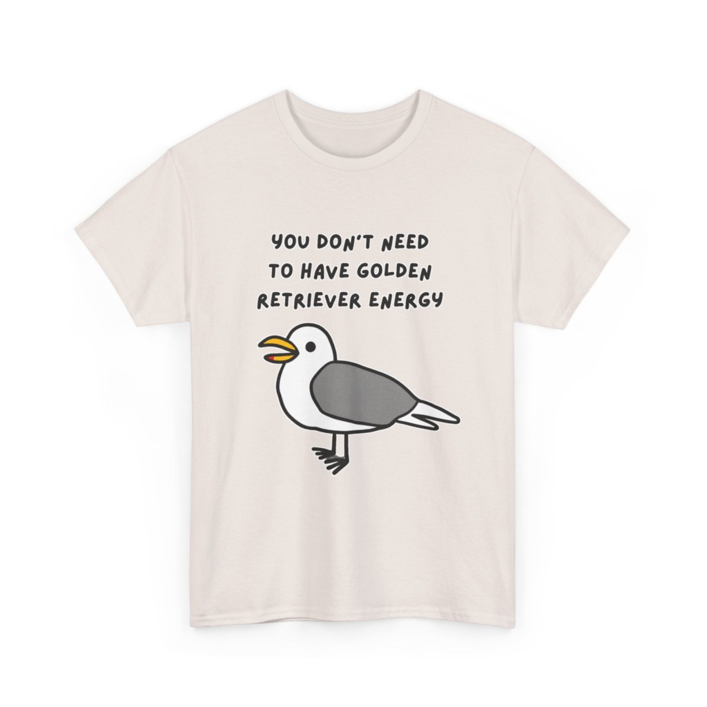 Seagull 'Golden Retriever Energy' Graphic T-Shirt