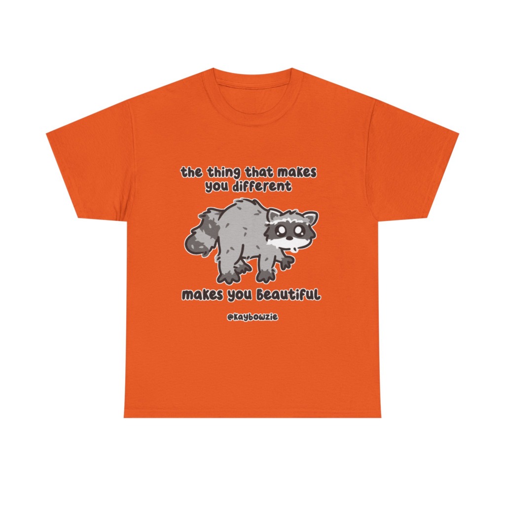 Raccoon 'Different Makes You Beautiful' Graphic Tee