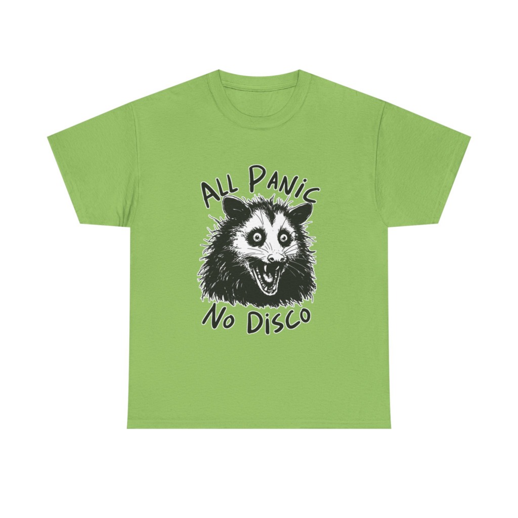 T-Shirt: All Panic No Disco Opossum Graphic