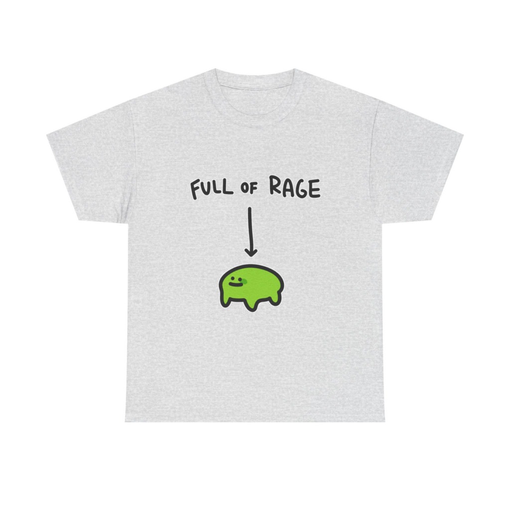 White Full Of Rage Happy Blob T-Shirt